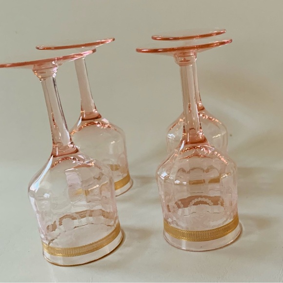 Pink drinking glasses of 4 - Picture 10 of 13